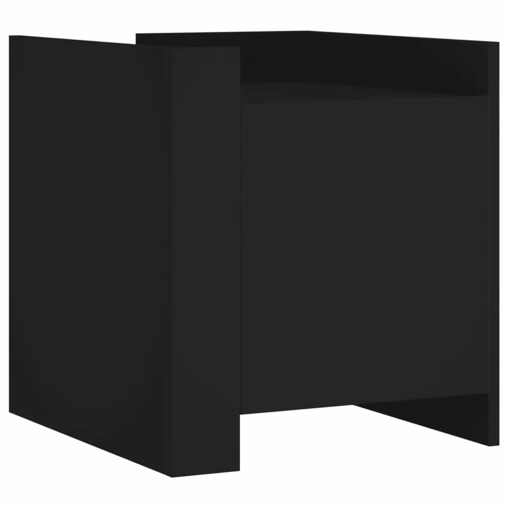 Berkfield Home Black Bedside Cabinet W/D/H: 45 x 50 x 50 cm – 2