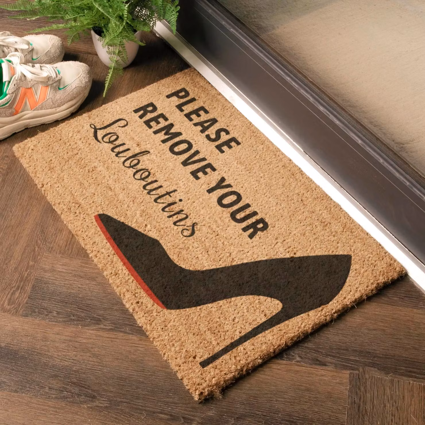 Artsy Mats Please Remove Your Louboutins Doormat in Brown, W: 60 cm, D: 40 cm – 2