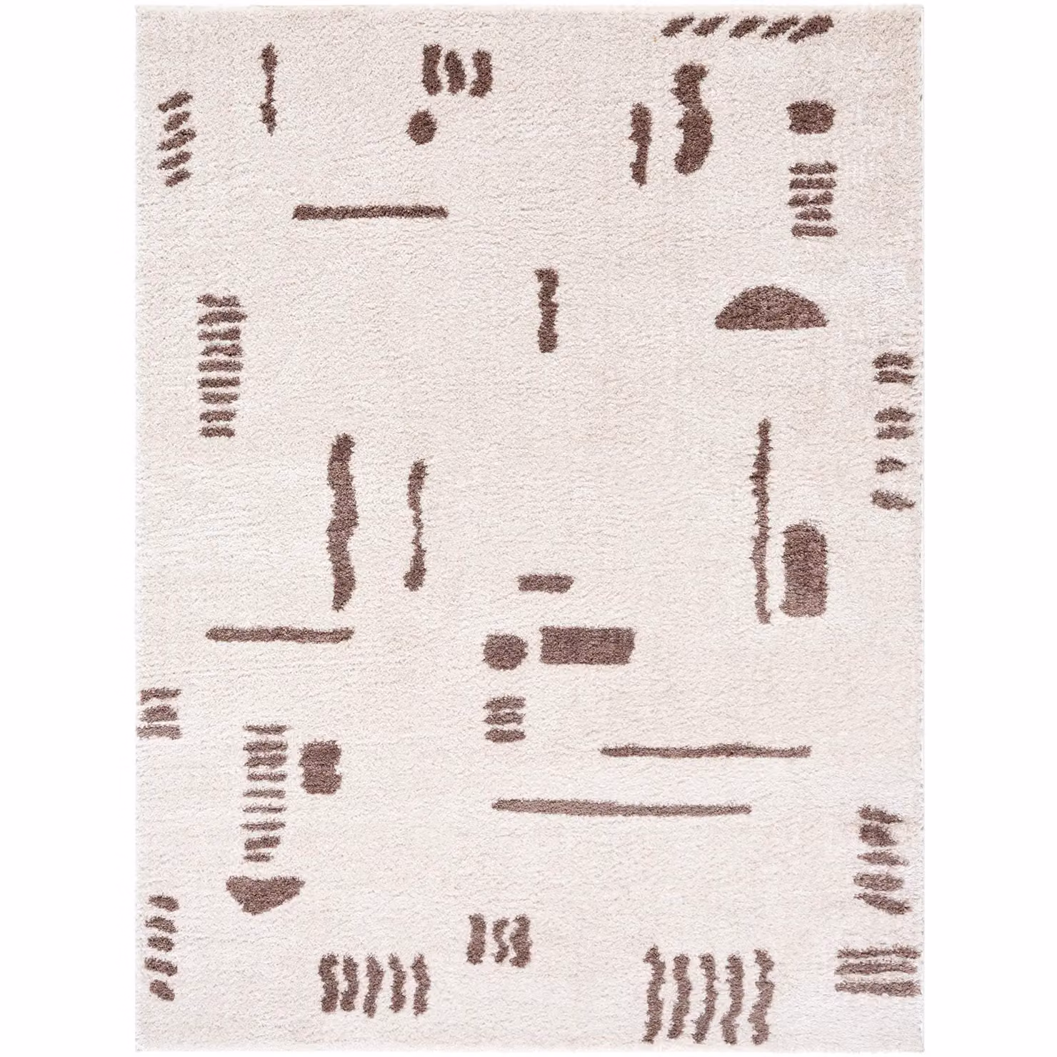 Livabliss Fossay Modern High Pile Shag Rug in Dark Brown, W: 160 cm, L: 215 cm – 2