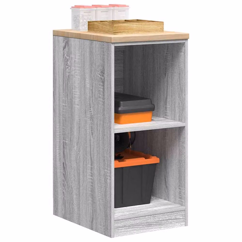 Berkfield Home Garage Storage Cabinet in Grey Sonoma, Solid Wood Pine, W/D/H: 40 x 51 x 85 cm – 2