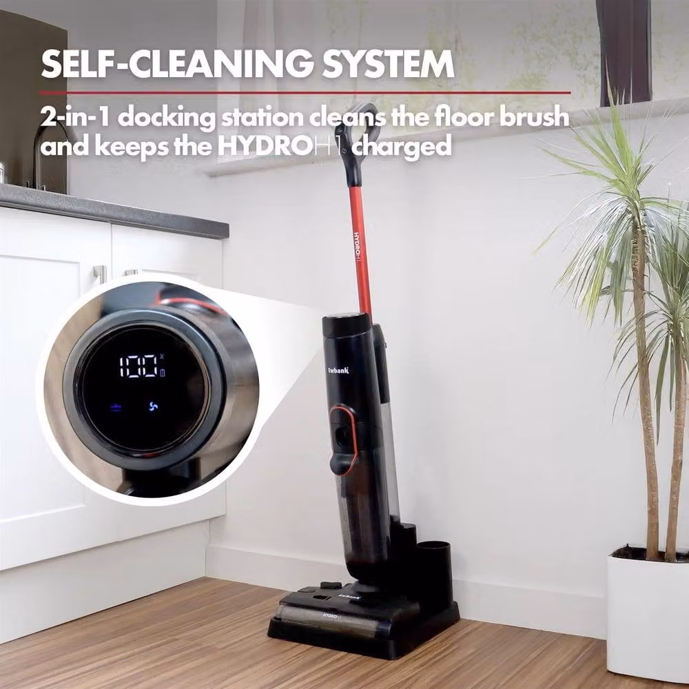 Ewbank HYDROH1 Cordless 2-in-1 Wet and Dry Vacuum and Hard Floor Cleaner, Black – 6