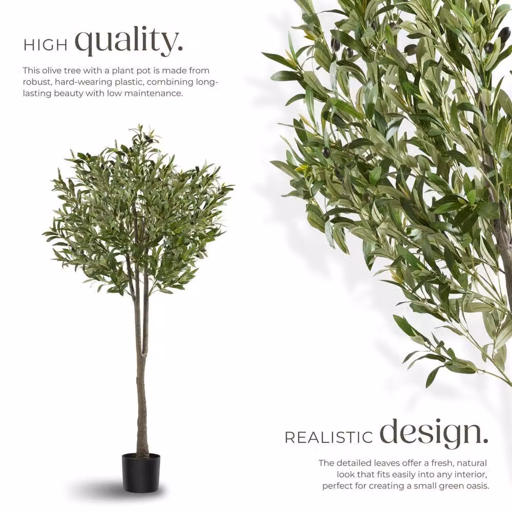 tectake Artificial Olive Tree in Green, Height: 150 cm – 3