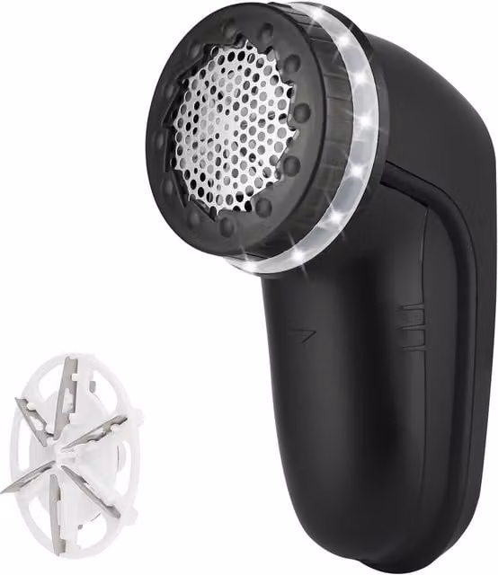 Xample Automatic Mini Lint Remover and Fabric Shaver in Black, USB Rechargeable