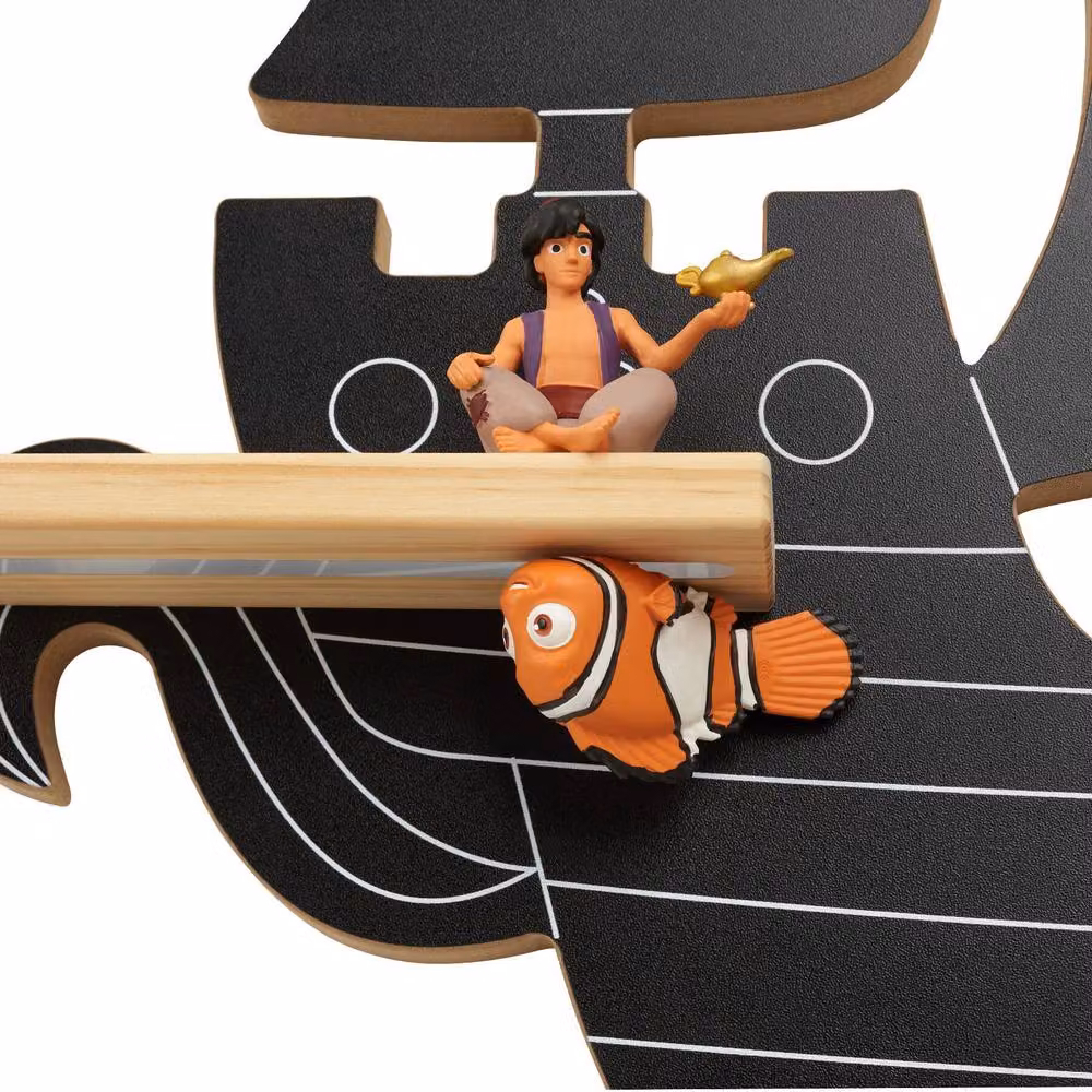 tectake Mylittlestory Pirate Wall Shelf for up to 40 Tonies in Black – 3