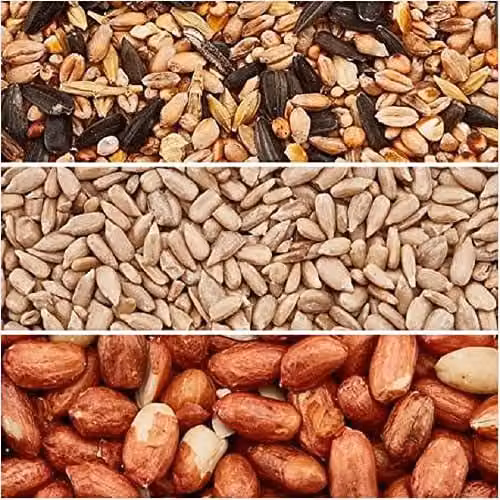 Happy Beaks Wild Bird Premium High Energy Seed Mix with Peanuts and Sunflower Seeds, 38.25kg