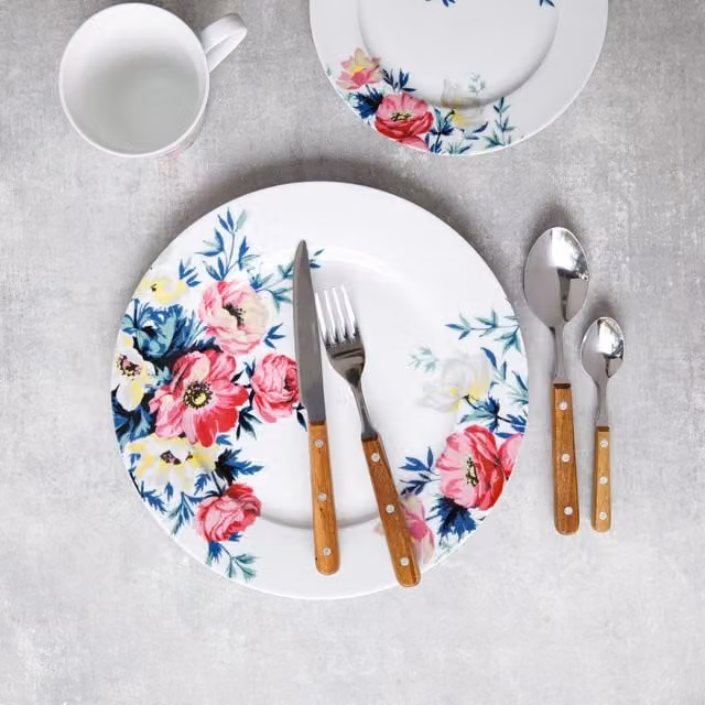 Mikasa Clovelly Pink Floral Porcelain Side Plate, 19 cm