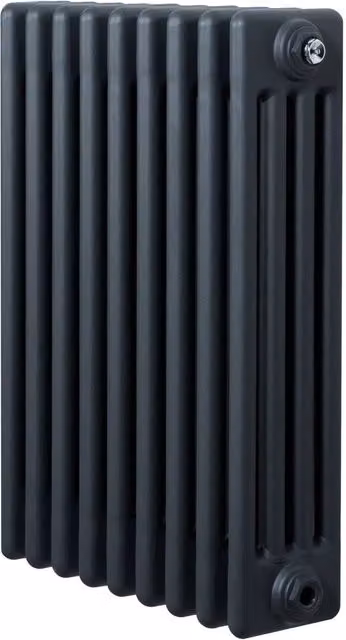Monstershop Traditional 4 Column Steel Radiator in Anthracite Grey, H 60.0 x W 42.5 x D 42.5 cm – 1