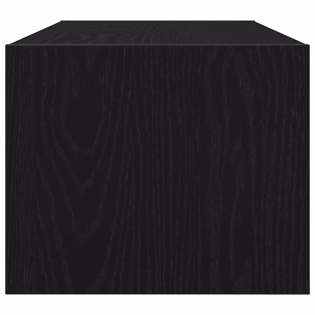 Berkfield Home Set of 2 Modern Black Oak Wall Mounted TV Cabinets, W/D/H: 80 x 31 x 25.5 cm – 3