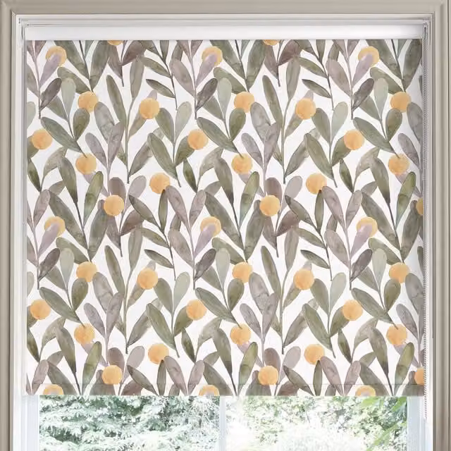 Voyage Maison Enso Made to Measure Blackout Roller Blind in Amber Yellow