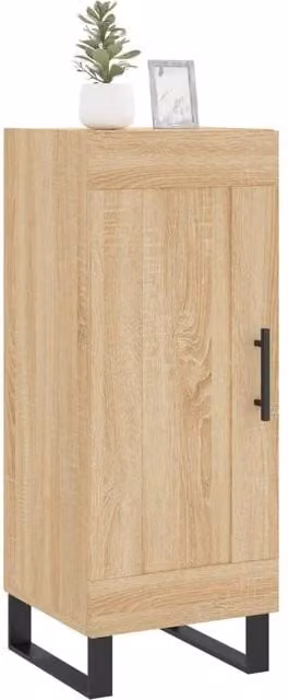 Berkfield Home Sonoma Oak Sideboard in Natural Brown, W/D/H: 34.5 x 34.5 x 90 cm – 1