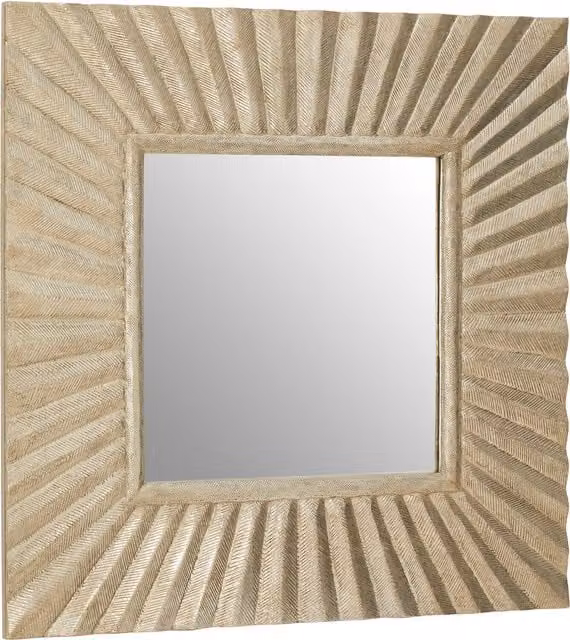 Orsina Fusion Square Wall Mirror in Silver