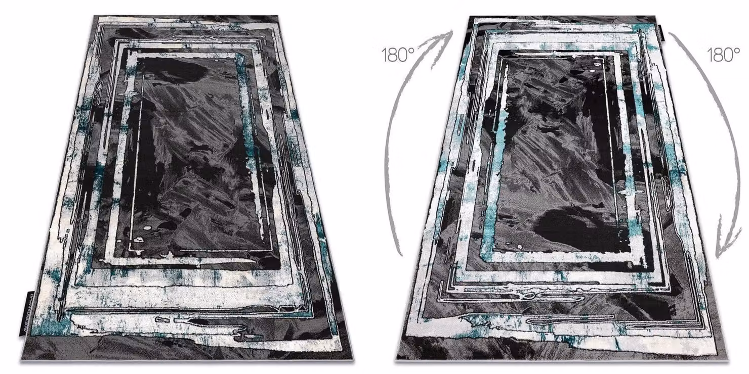 RugsX De Luxe Abstract Grey Polyester Rug, W: 120 cm, L: 170 cm – 2