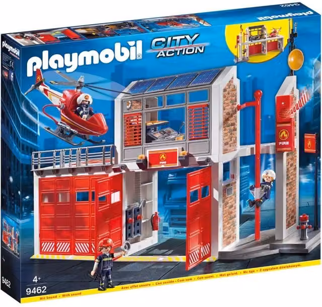 Playmobil Fire Station Red Play World Set