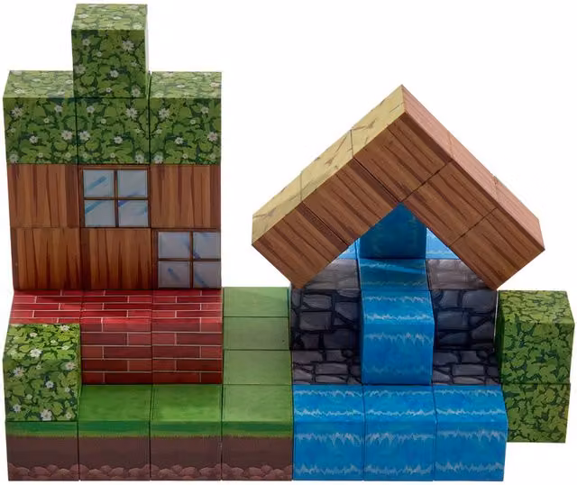 Livingandhome Multicolour Magnetic Building Blocks Toy Set with 63 Pieces