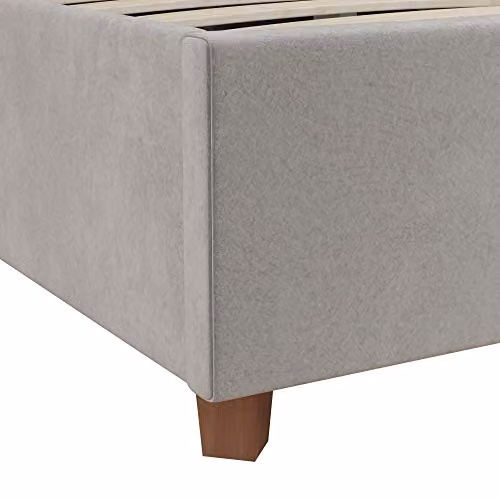 DHP Aspen Upholstered Double Bed in Grey Velvet – 7