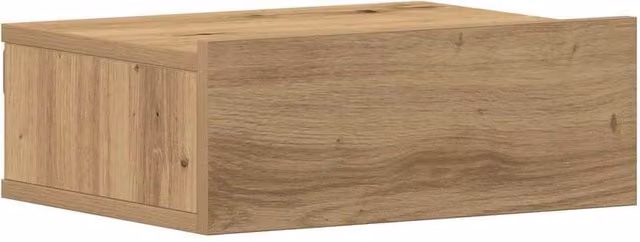 Berkfield Home Artisan Oak Floating Nightstand in Brown, W: 40 cm, D: 32 cm, H: 15 cm