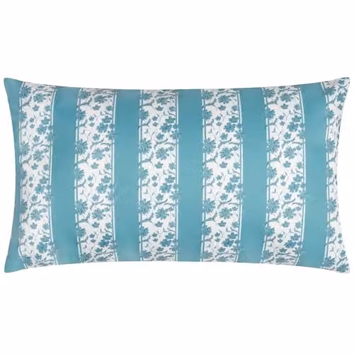 Riva Home Nature Striped Rectangular Outdoor Cushion in Blue, W/D/H: 50 x 30 x 30 cm