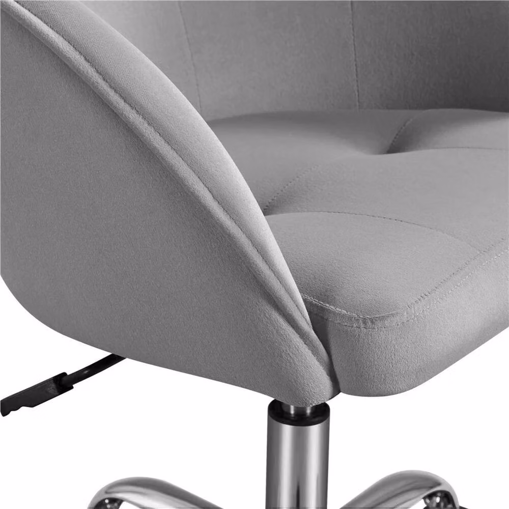 Kelvenix Modern Upholstered Swivel Task Chair in Grey – 3