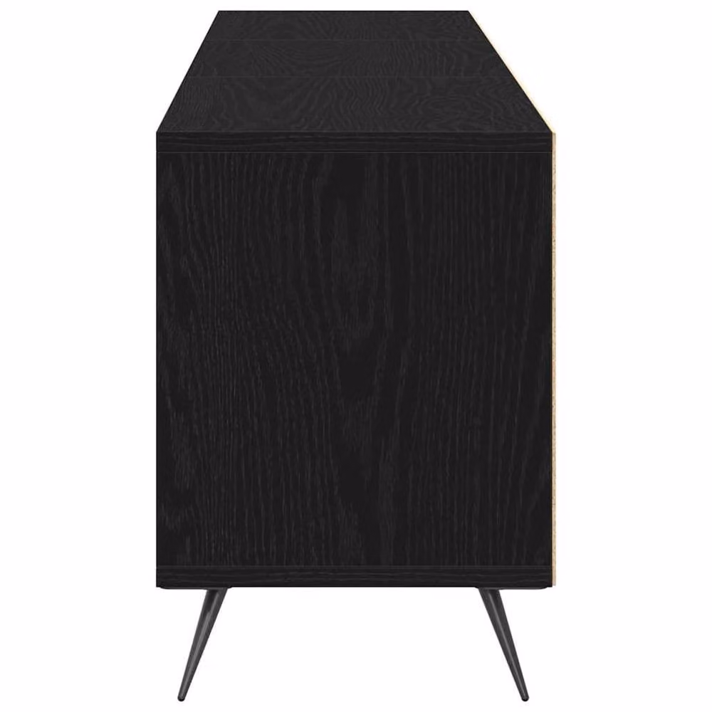 Berkfield Home Black TV Cabinet in Engineered Wood W/D/H: 150 x 44.5 x 44.5 cm – 4
