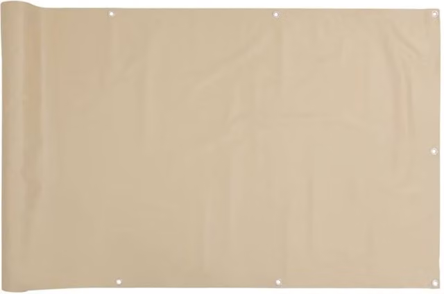 Berkfield Home Opaque Balcony Screen in Beige Oxford Fabric, W: 120 cm, H: 600 cm – 1
