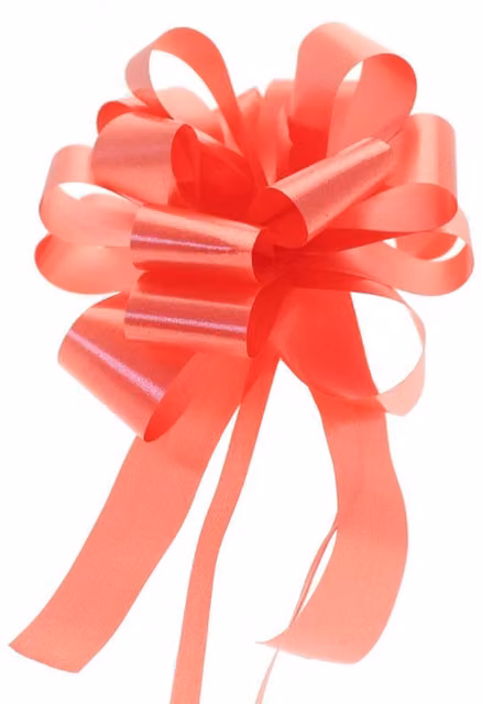 Kingsbury Gifts Single Pull Bow Ribbon, 31 mm, Red