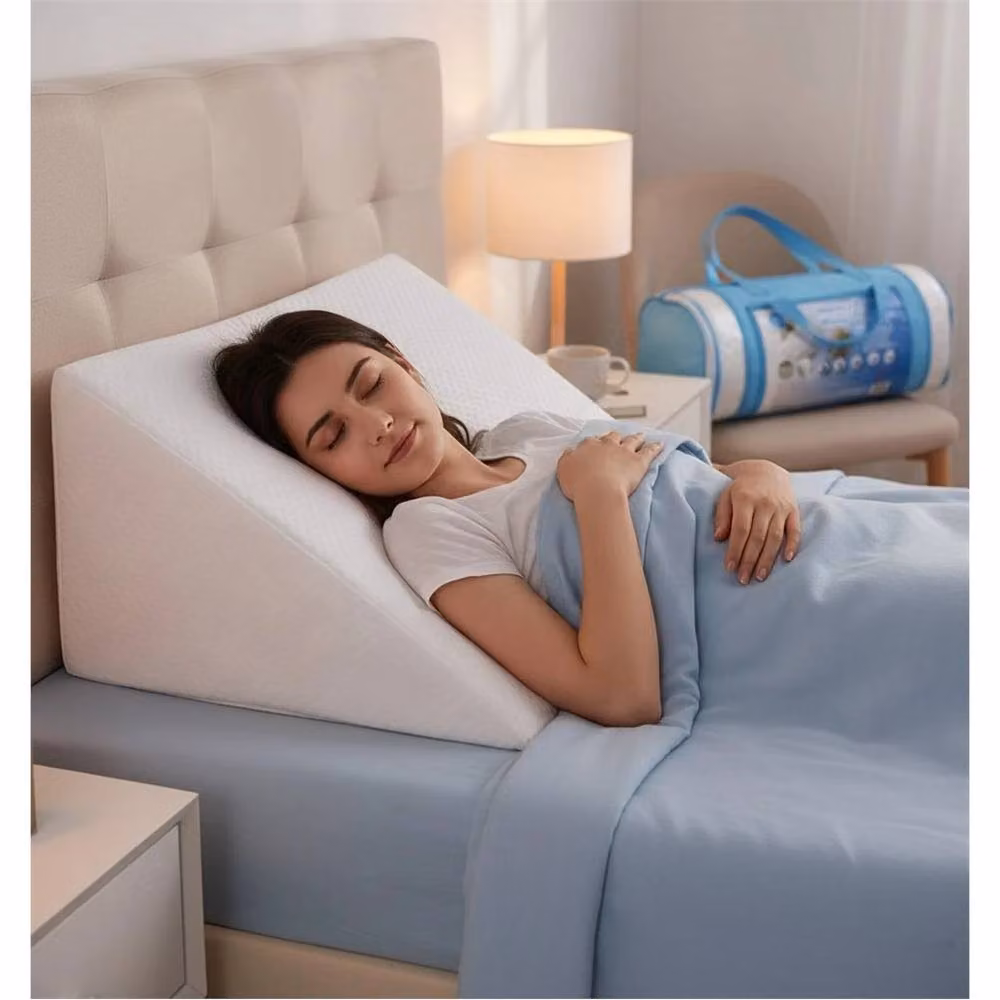 Nordara White Memory Foam Wedge Pillow W/D/H: 100 x 190 x 20 cm – 2