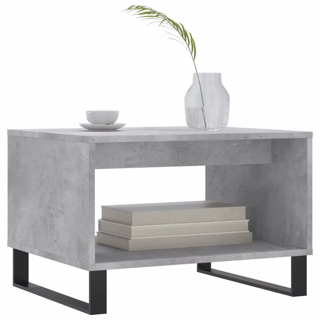 Berkfield Home Concrete Grey Coffee Table W/D/H: 60 x 50 x 40 cm – 3