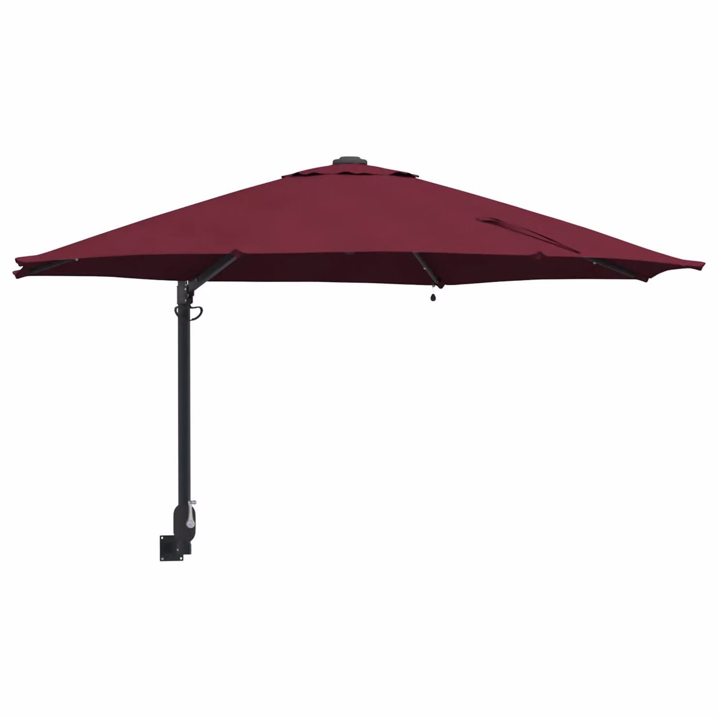Berkfield Home Wall-mounted Garden Parasol with LEDs in Bordeaux Red – 2