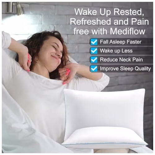 Gaveno Cavailia Adjustable Water Pillow with Cotton Cover, White, W: 70 cm, H: 50 cm – 3