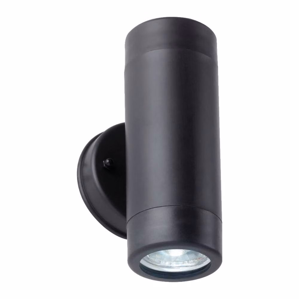 First Choice Lighting Gale Set of 2 Black Polypropylene Up and Down Coastal Wall Lights – 2