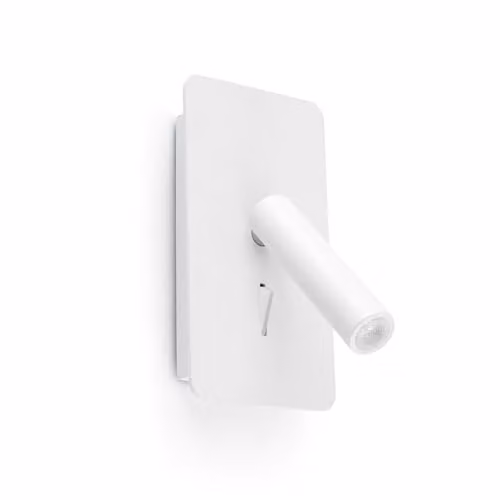 Netlighting Suau LED White Wall Reading Light with USB and Warm White Light