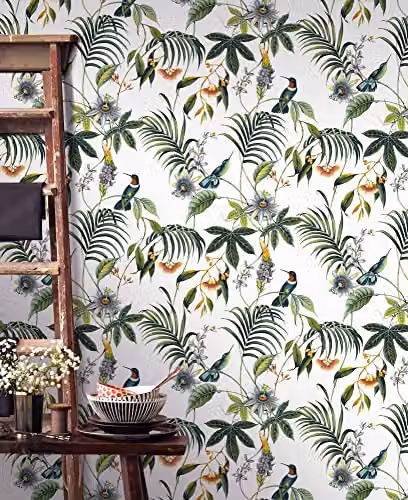 Superfresco Easy Adilah White Tropical Floral Botanical Wallpaper, Paste the Wall – 2