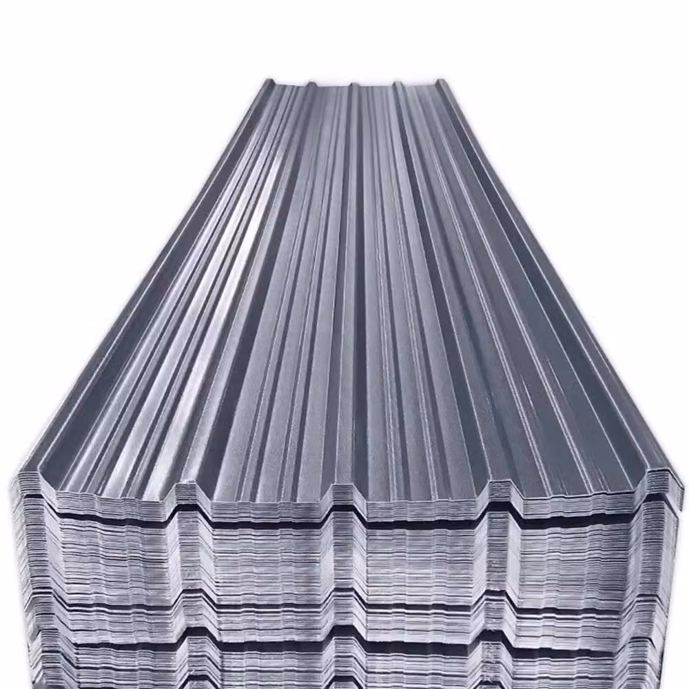 FLAVORA 12-Pack Corrugated Metal Roof Sheets for Garage, Carport or Shed in Grey, W: 52 cm, L: 1000 cm – 3
