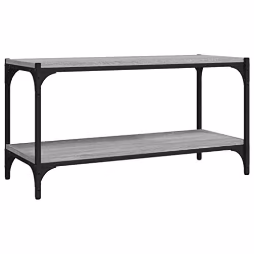 vidaXL Industrial TV Cabinet in Grey Sonoma, W: 80 cm, D: 33 cm, H: 41 cm