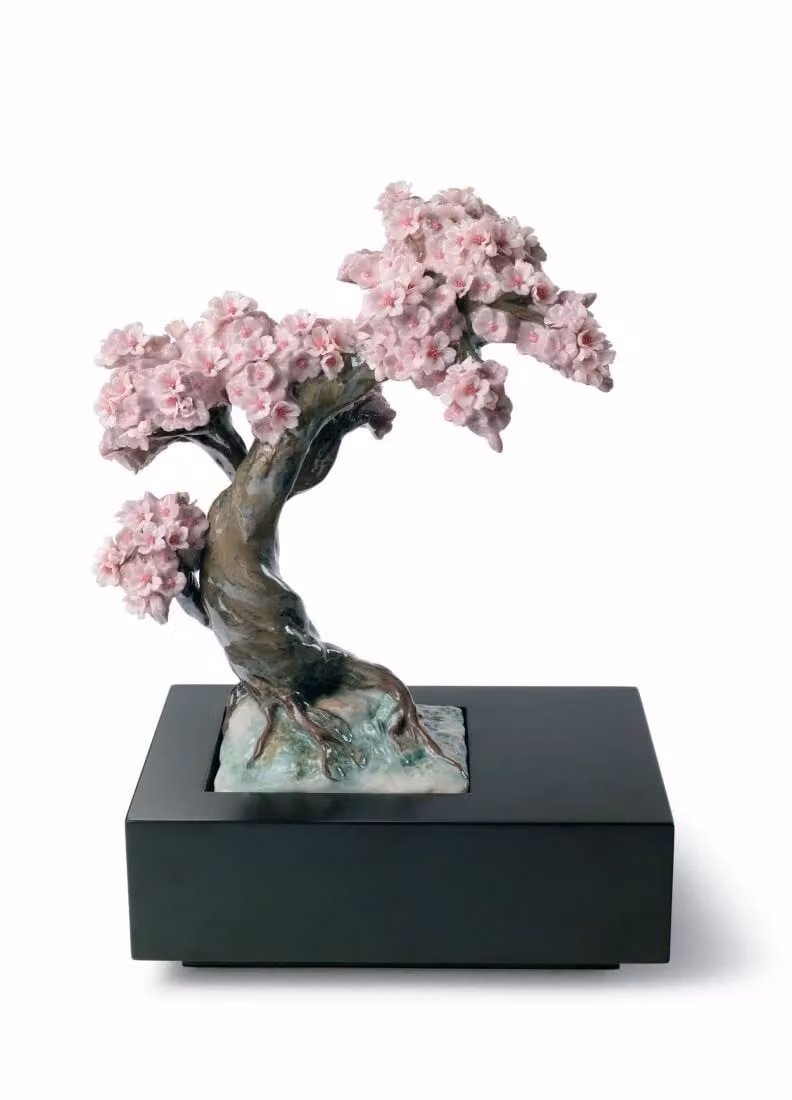 Lladró Blossoming Tree Pink Porcelain Floral Figurine