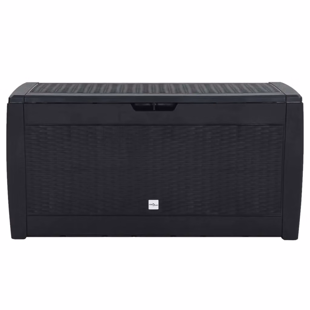 Berkfield Home Garden Storage Box in Anthracite and Black Polypropylene, W/D/H: 119 x 48 x 60 cm – 2
