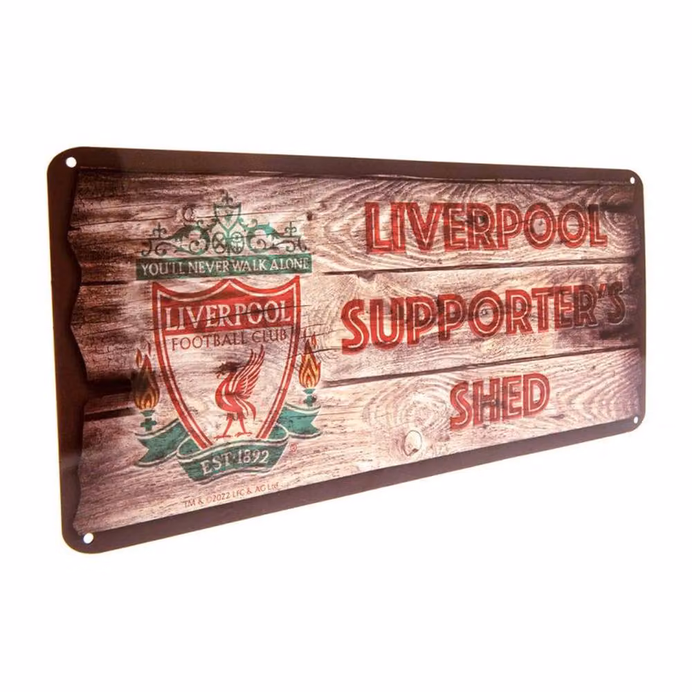 Liverpool FC Supporter's Shed Metal Wall Plaque in Beige and Multicolour – 2