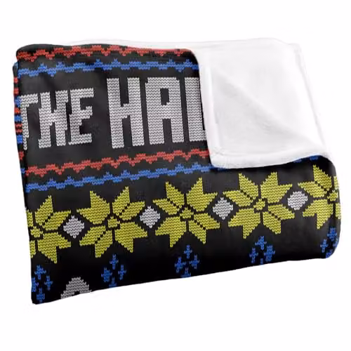 LOGOVISION Star Trek The Halls Ugly Christmas Sweater Super Soft Silky Feel Fleece Blanket, Multicolour, W: 91.44 cm, L: 147.32 cm – 3
