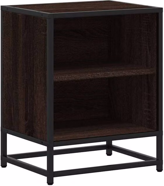 Berkfield Home Bedside Cabinet in Brown Oak, W/D/H: 40 x 31 x 50 cm