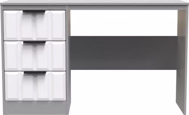 Ready Assembled 2 U Seattle 3 Drawer Desk in Mid Grey