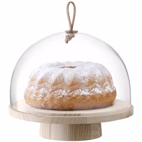 LSA International Ivalo Ash Stand and Glass Dome, Transparent, W/D/H: 28 x 28 x 23 cm – 1