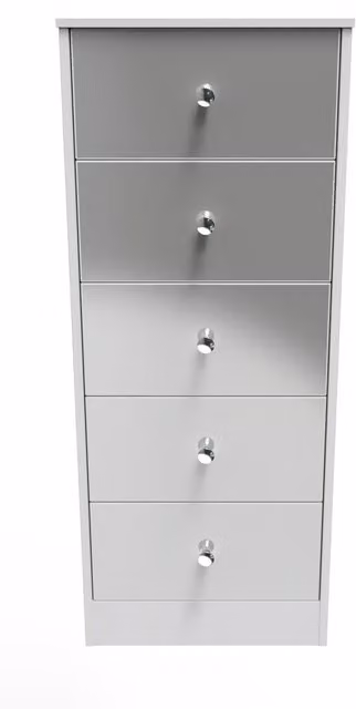 2 U Taunton 5 Drawer Tallboy in Mid Grey