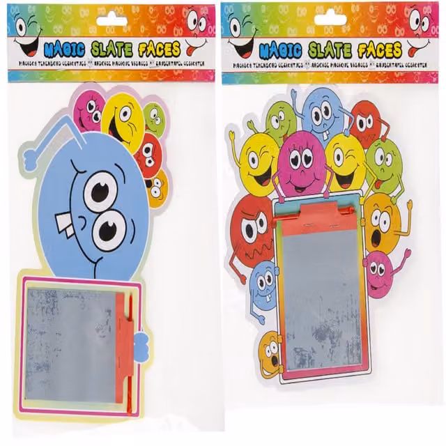 LG-Imports Single Emotion Faces Mini Magic Slate for Children, White, W/D/H: 24.0 x 18.0 x 36.0 cm