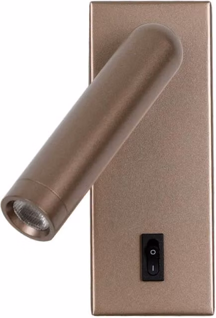 Netlighting Nova LED Reading Wall Light in Brown with 3000K Warm White Light
