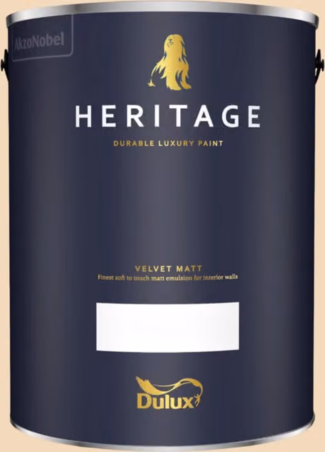Dulux Trade Heritage Matt Dispersion Paint, Cream, 5 l
