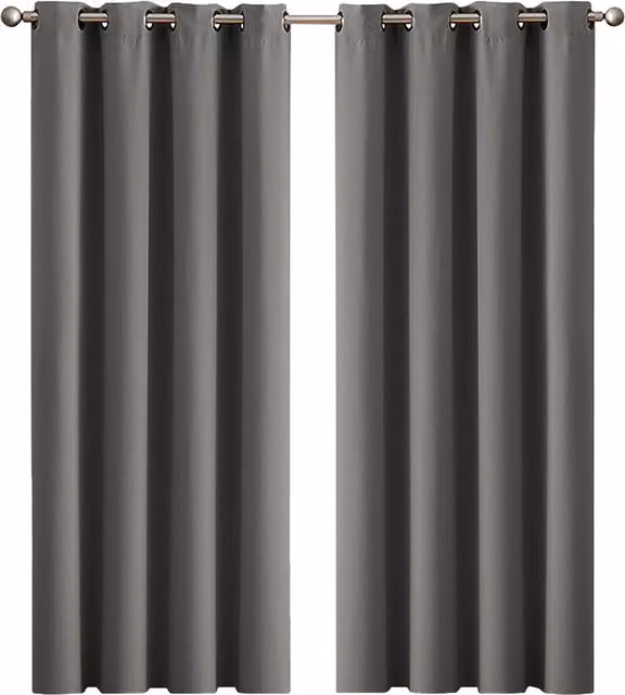 Marlow 2 Pack Triple Layer Eyelet Blackout Curtains in Anthracite, W: 117 cm, H: 183 cm