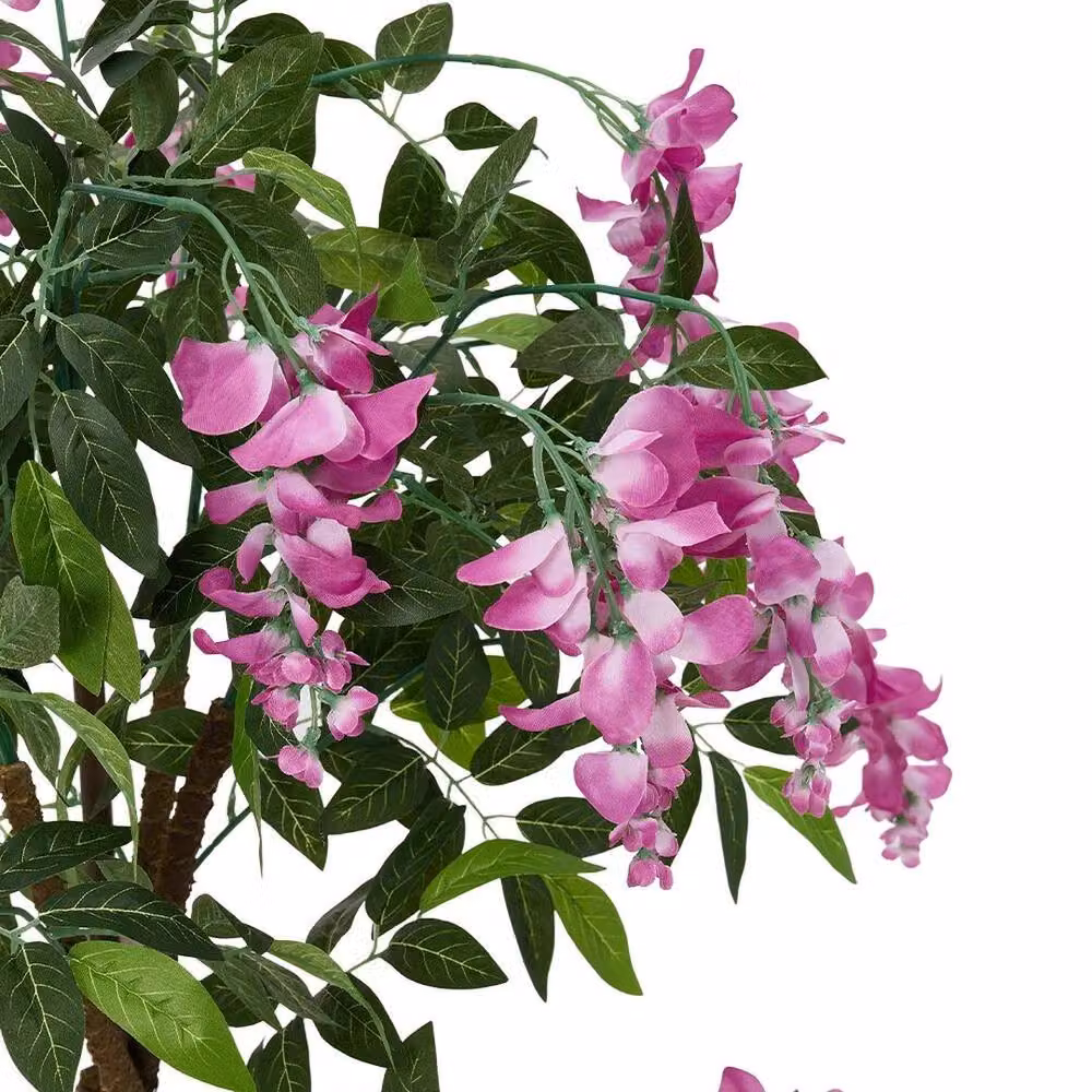 FLAVORA Pink Artificial Wisteria Blossom Tree – 4