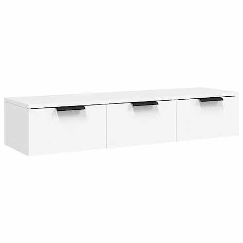 vidaXL Wall Mounted White Cabinet with Hinged Doors, W/D/H: 102 x 30 x 20 cm – 1