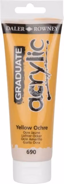 Daler Rowney Graduate Acrylic Paint Yellow Ochre 120ml
