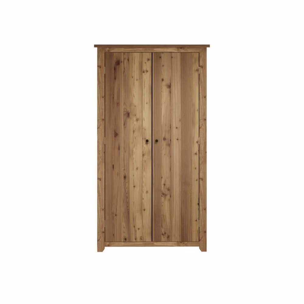 Wyld Haus Tralee Double Door Pine Wardrobe in Brown – 2